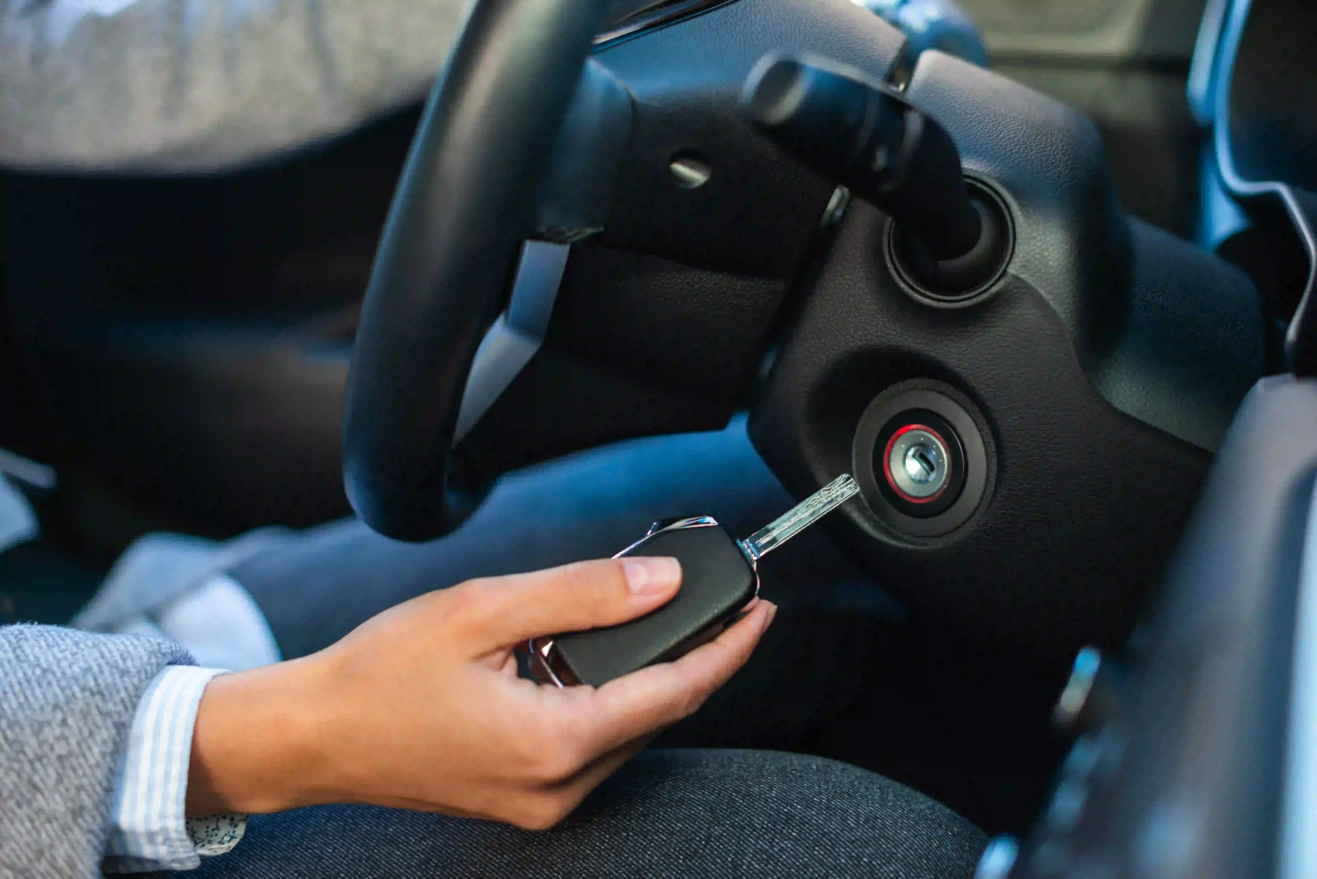 Keys On Wheels automotive locksmith creating replacement car keys on-site.