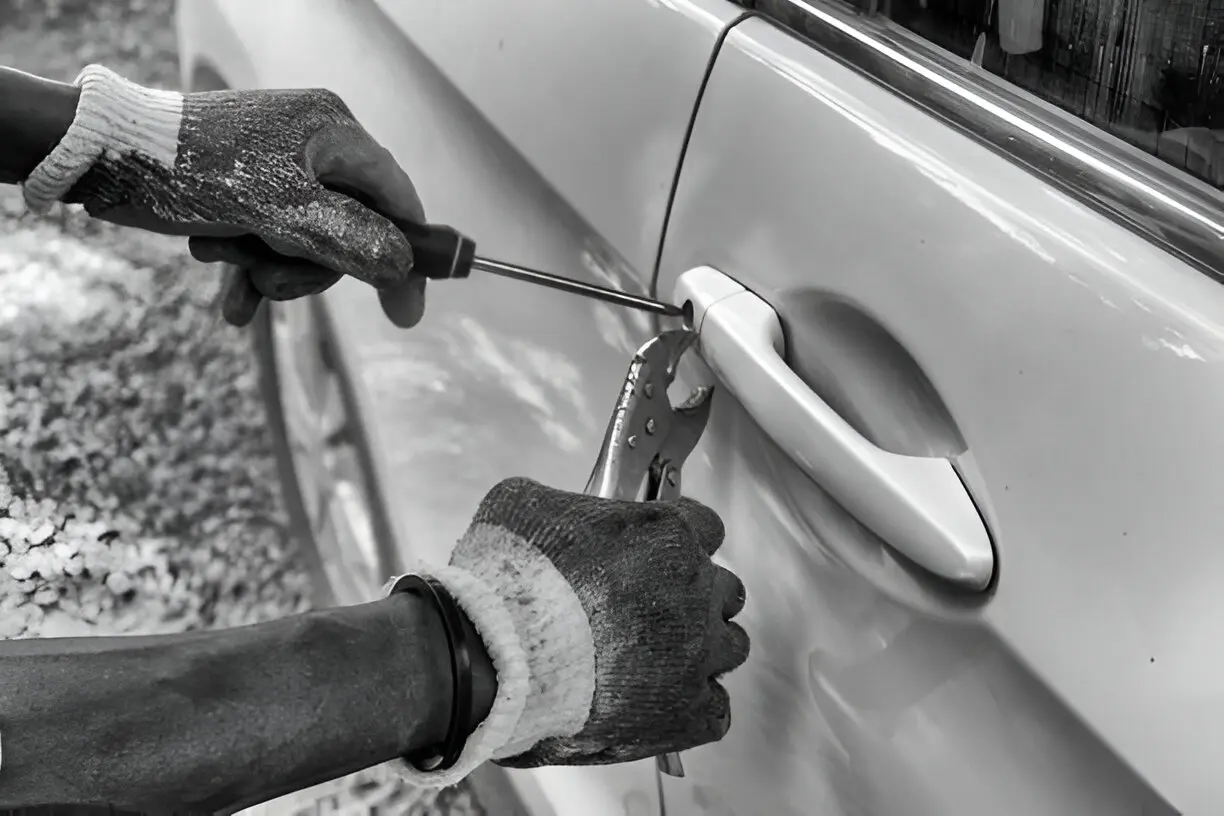 Keys On Wheels Car Locksmith helping driver during emergency lockout