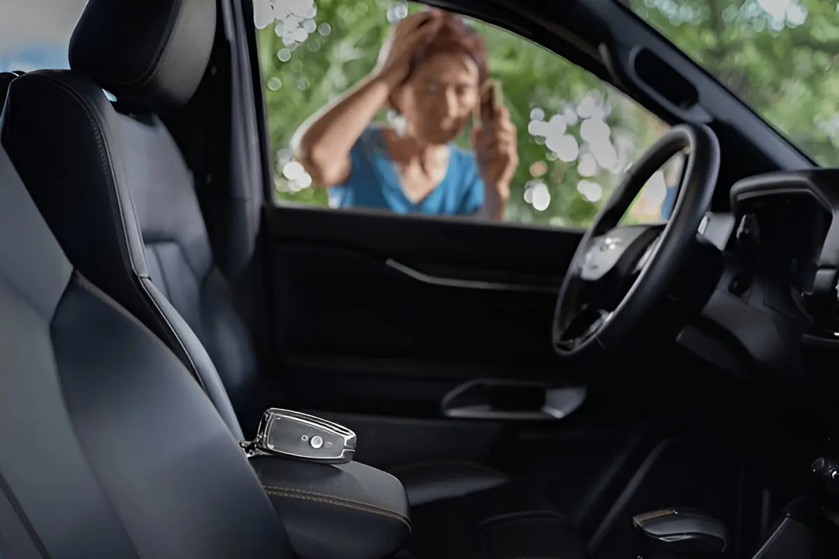 Keys On Wheels emergency locksmith using specialized tools for fast car entry.